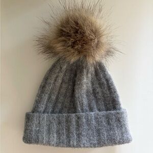 Aritzia Faux Fur Pom Cuffed Beanie